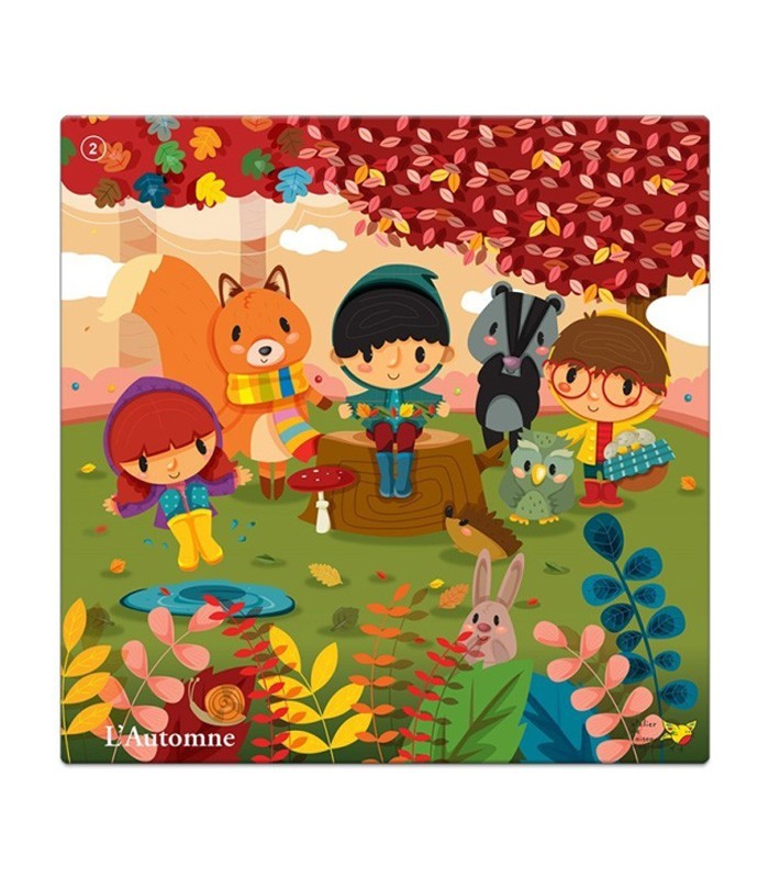 Puzzle L’Automne – Puzzle progressif repérage spatial PS-MS