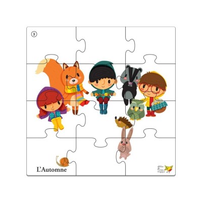Puzzle L’Automne – Puzzle progressif repérage spatial PS-MS