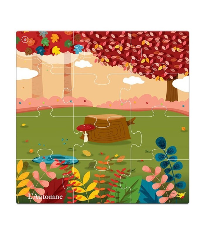 Puzzle L’Automne – Puzzle progressif repérage spatial PS-MS
