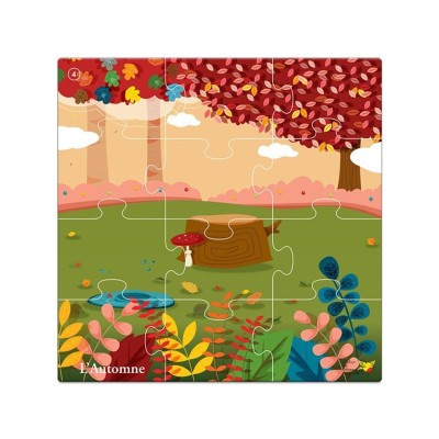 Puzzle L’Automne – Puzzle progressif repérage spatial PS-MS