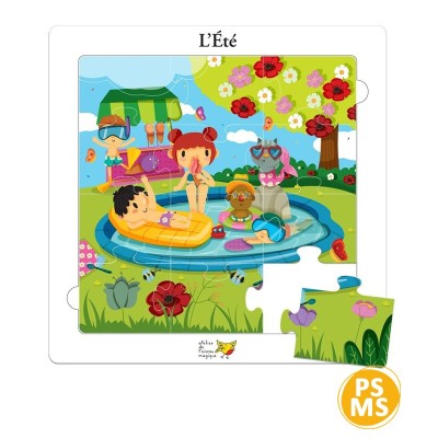 Puzzle L’Été – Activité discrimination visuelle école maternelle