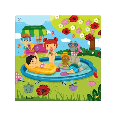 Puzzle L’Été – Activité discrimination visuelle école maternelle