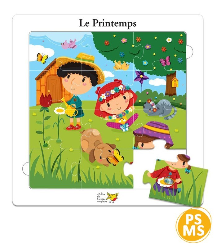 Puzzle Le Printemps – Discrimination visuelle & repérage spatial PS-MS