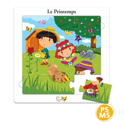 Puzzle Le Printemps – Discrimination visuelle & repérage spatial PS-MS
