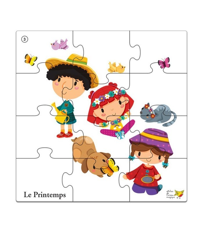 Puzzle Le Printemps – Discrimination visuelle & repérage spatial PS-MS